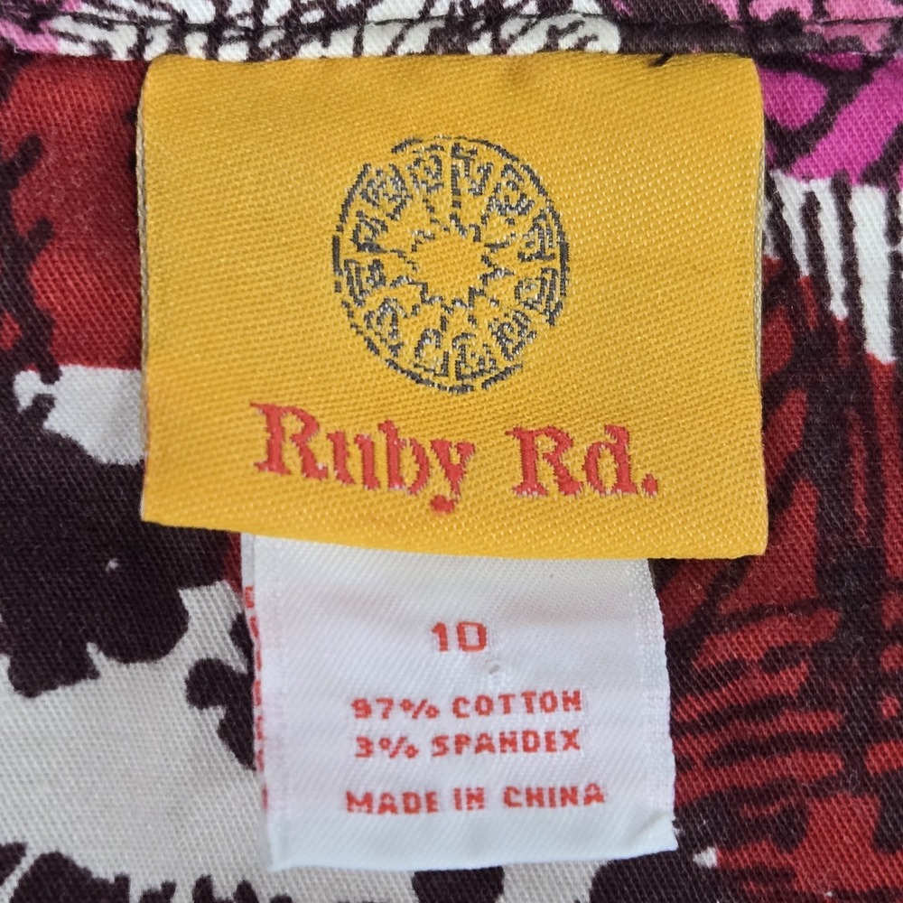 Ruby Rd Womens‎ 10 Multicolor Abstract Long Sleeve Snap Button Jacket - Picture 5 of 5